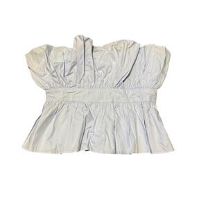 NWOT Mable Madison Ruffle Back Zip Tybe Top Size S